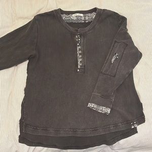 Free People Waffle Henley